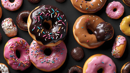 A bunch of donuts - Powered by Adobe