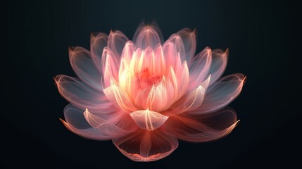 Generative AI image of beautiful lotus gracefully.Generative AI