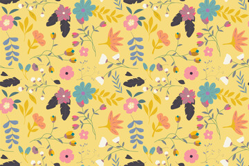 Abstract flower pattern background. Vector illustration.