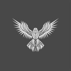 Eagle logo, geometric eagle logo that symbolizes freedom and mystery.