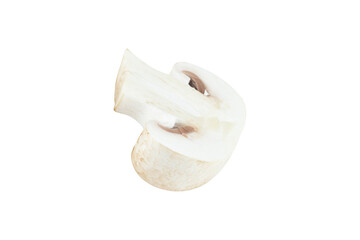 Fototapeta premium champignon mushroom, cut champignon mushroom, isolated from background
