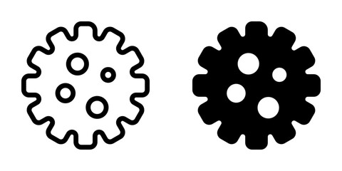 Virus Icon. symbol for mobile concept and web design. vector illustration - obrazy, fototapety, plakaty