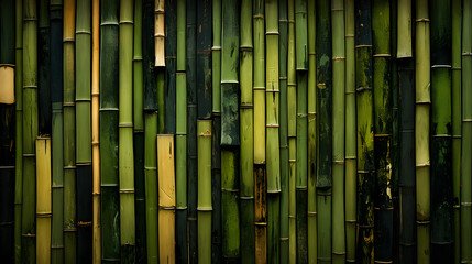 green bamboo background generativ ai