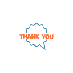 Speech Bubble Thank you icon isolated on transparent background