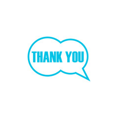 Speech Bubble Thank you icon isolated on transparent background