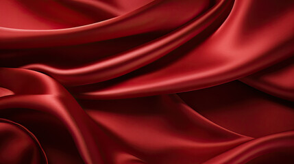 Obraz premium Red satin background, Valentine's Day banner 