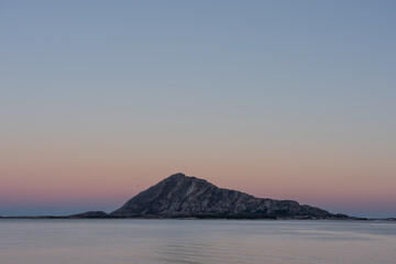 Fototapeta premium November light over the mountains in Helgeland, Norway