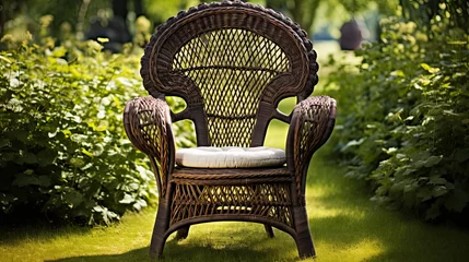Fotobehang Garden chair in the garden © reddish