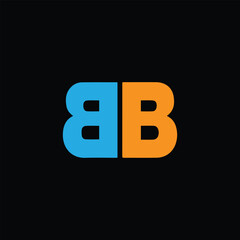 letters bb logo design vector format - obrazy, fototapety, plakaty