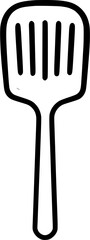 Kitchen Cooking Utensils Spatula Sketch Vintage Outline Icon in Hand-drawn Style