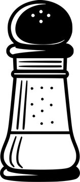 recommend clip art: Kitchen Cooking Utensils Salt Shaker Sketch Vintage Outline Icon in Hand-drawn Style