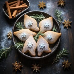 Pear-shaped gingerbread decorated with Juniper Bush