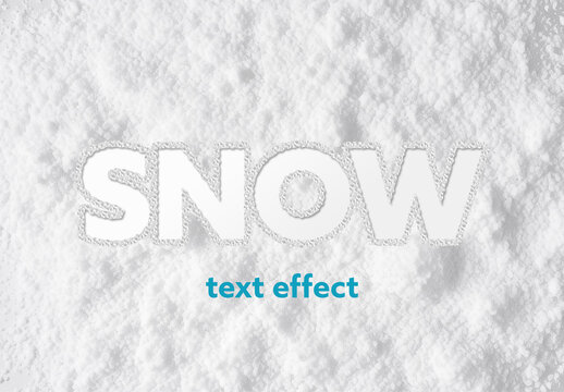 Snow Text Effect. Ai Generative