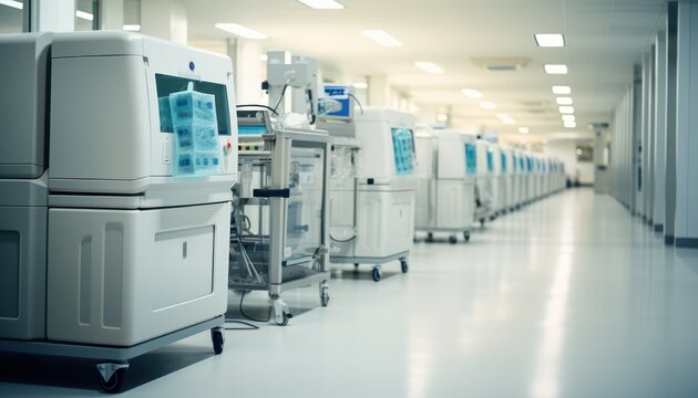 A Lineup of Essential Medical Equipment in a Modern Hospital
