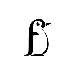 f penguin logo design 