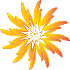 Contour drawing of a mandala on a white background. Vector illustration