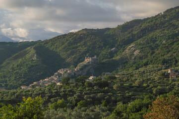 Fototapeta na wymiar Panoramic view of the village of Cleto