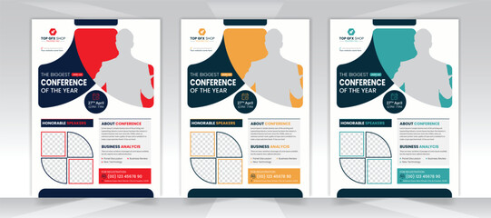 Corporate annual conference or Corporate  flyer template A4 size
