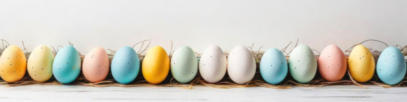 Beautiful easter card banner with copy space