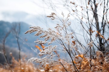 Beautiful Plant Life Swaying in the Wind, Bridging the Tranquil Dance of Fall and Winter