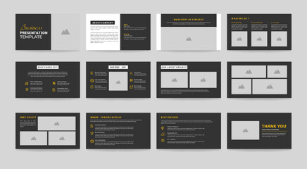 Corporate company profile presentation template - obrazy, fototapety, plakaty
