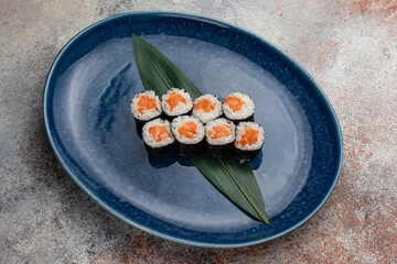 Japanese cuisine. Delicious maki rolls
