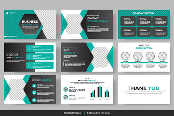 Vector corporate business presentation and business portfolio, profile design, project proposal - obrazy, fototapety, plakaty
