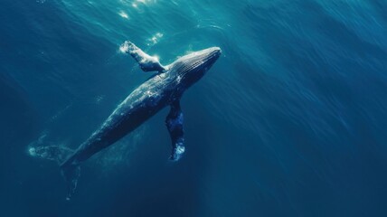 World ocean day. Whales day. Concept of protecting flora from pollution