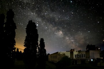 Starry Milky Way on a spring night