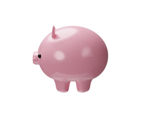 Fototapeta premium 3D render Pig piggy bank. Money creative business concept. Realistic vector illustration design. Financial services. Safe finance investment. Symbol of cash. Stability, security of money storage.