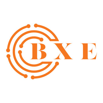 BXE letter design. BXE letter technology logo design on white background. BXE Monogram logo design for entrepreneur and business