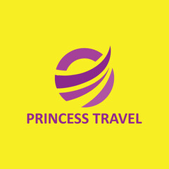 royal princess travel logo design vector format
