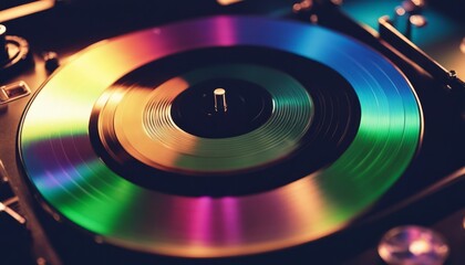 Vinyl records music background, texture, 80's, vintage, retro, acoustic, eighties, disco, gradient