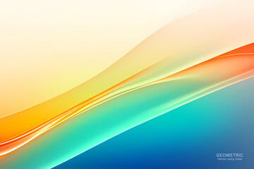 Orange Blue Wave Background, Abstract geometric background with liquid shapes. Vector illustration.