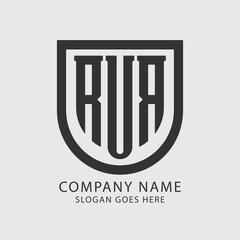 Alphabet letter icon logo RUR