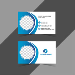 Double-sided creative business card template. Portrait and landscape orientation. Horizontal and vertical layout. Vector illustration

modern creative business card and name card horizontal simple cle