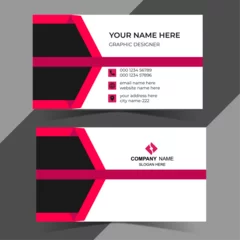 Fototapeten Double-sided creative business card template. Portrait and landscape orientation. Horizontal and vertical layout. Vector illustration  modern creative business card and name card horizontal simple cle © MdAftab