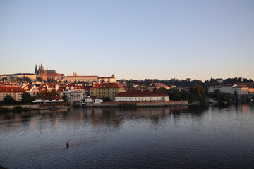 Fototapeta na wymiar View of Mala Strana in the morning in Prague