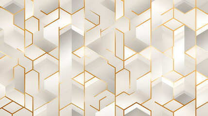 abstract background with triangles.Captivating Gold and White Pattern Images.AI Generative 