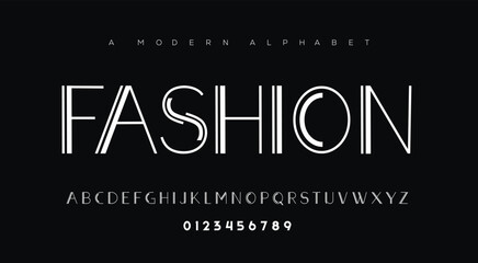 Fashion , a modern alphabet lowercase font. minimalist typography vector illustration design - obrazy, fototapety, plakaty