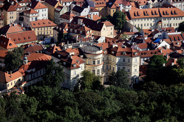 Top view of a neighborhood in Prague