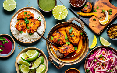Capture the essence of Tandoori Chicken in a  mouthwatering food photography shot Generative AI - obrazy, fototapety, plakaty
