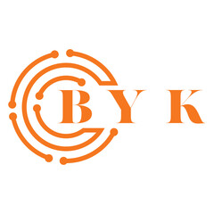 BYK letter design. BYK letter technology logo design on white background. BYK Monogram logo design for entrepreneur and business - obrazy, fototapety, plakaty