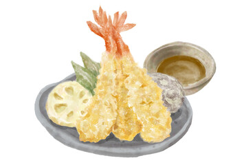 水彩の天ぷら02_2