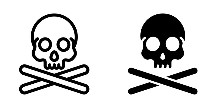 Crossbones icon. symbol for mobile concept and web design. vector illustration
