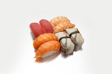 Japanese cuisine. Delicious sushi sets