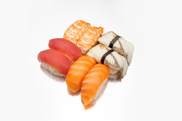 Japanese cuisine. Delicious sushi sets