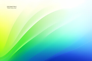 Green White Wave Background, Abstract geometric background with liquid shapes. Vector illustration.