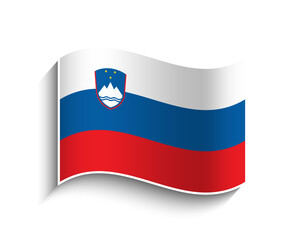 Vector Slovenia waving Flag Icon