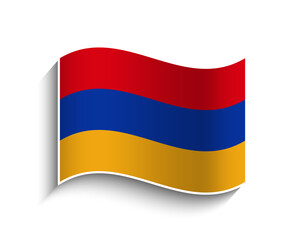 Vector Armenia waving Flag Icon